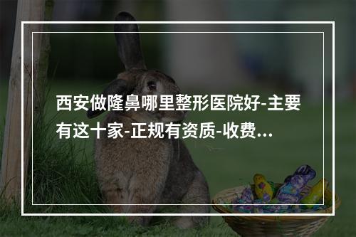 西安做隆鼻哪里整形医院好-主要有这十家-正规有资质-收费平价-