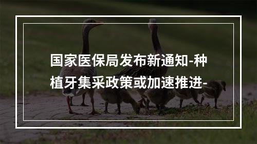 国家医保局发布新通知-种植牙集采政策或加速推进-