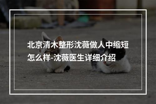 北京清木整形沈薇做人中缩短怎么样-沈薇医生详细介绍