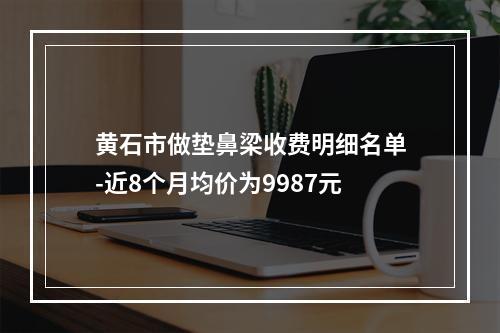 黄石市做垫鼻梁收费明细名单-近8个月均价为9987元