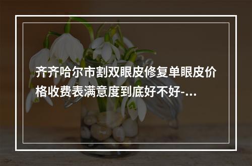 齐齐哈尔市割双眼皮修复单眼皮价格收费表满意度到底好不好-近8个月均价为6114元