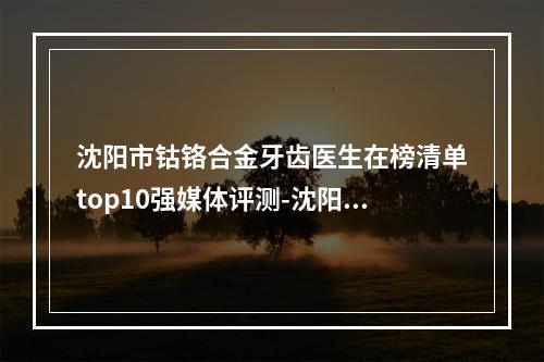 沈阳市钴铬合金牙齿医生在榜清单top10强媒体评测-沈阳市钴铬合金牙齿口腔医生