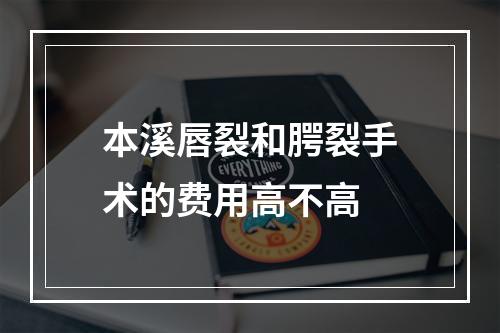 本溪唇裂和腭裂手术的费用高不高