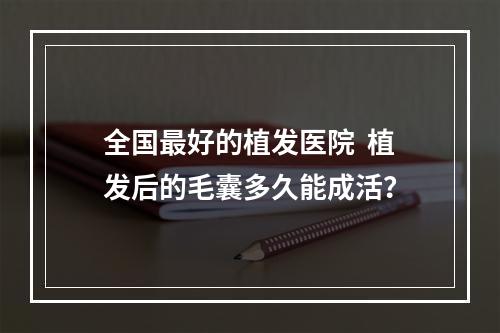 全国最好的植发医院  植发后的毛囊多久能成活？