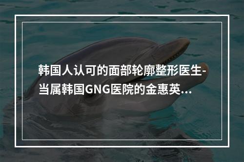 韩国人认可的面部轮廓整形医生-当属韩国GNG医院的金惠英院长