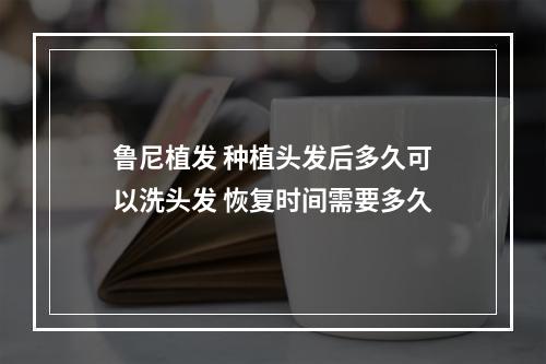 鲁尼植发 种植头发后多久可以洗头发 恢复时间需要多久