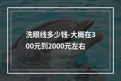 洗眼线多少钱-大概在300元到2000元左右