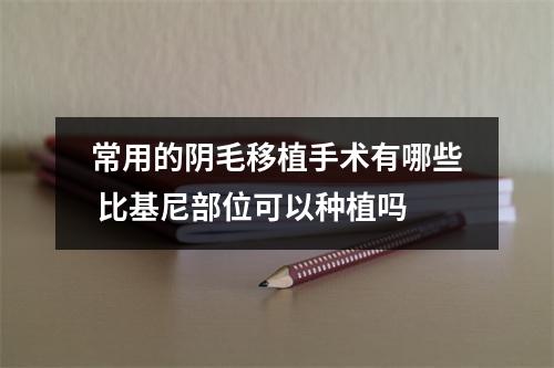 常用的阴毛移植手术有哪些 比基尼部位可以种植吗