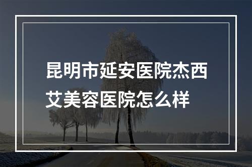 昆明市延安医院杰西艾美容医院怎么样