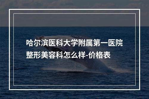 哈尔滨医科大学附属第一医院整形美容科怎么样-价格表