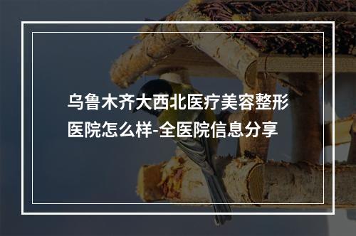 乌鲁木齐大西北医疗美容整形医院怎么样-全医院信息分享