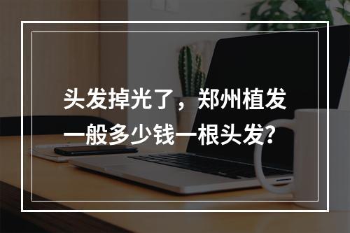 头发掉光了，郑州植发一般多少钱一根头发？