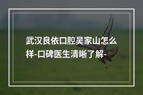 武汉良依口腔吴家山怎么样-口碑医生清晰了解-