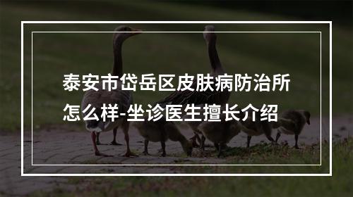 泰安市岱岳区皮肤病防治所怎么样-坐诊医生擅长介绍