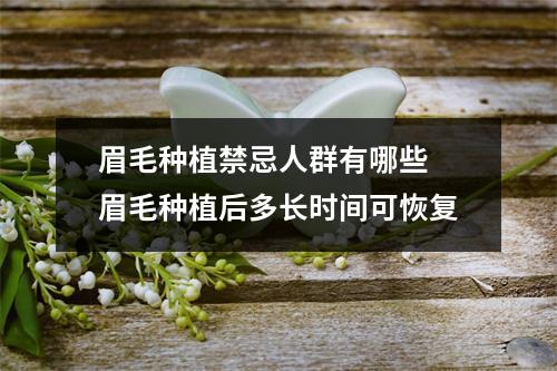 眉毛种植禁忌人群有哪些 眉毛种植后多长时间可恢复