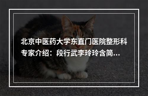 北京中医药大学东直门医院整形科专家介绍：段行武李玲玲含简介价格标准