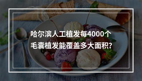 哈尔滨人工植发每4000个毛囊植发能覆盖多大面积？