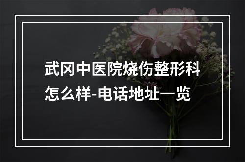 武冈中医院烧伤整形科怎么样-电话地址一览