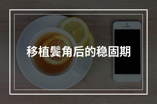 移植鬓角后的稳固期