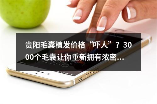 贵阳毛囊植发价格“吓人”？3000个毛囊让你重新拥有浓密乌黑的头发！