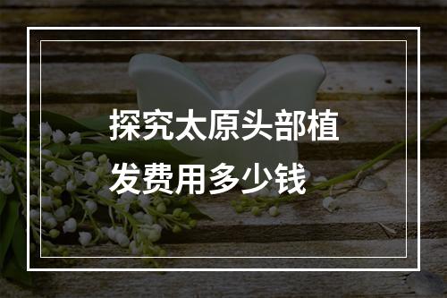 探究太原头部植发费用多少钱