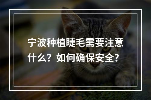 宁波种植睫毛需要注意什么？如何确保安全？