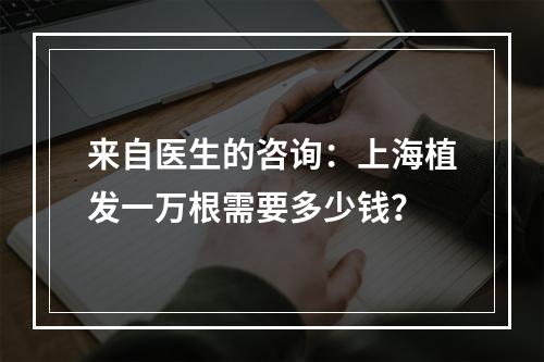 来自医生的咨询：上海植发一万根需要多少钱？