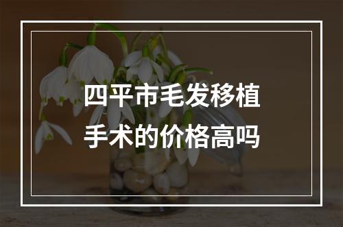 四平市毛发移植手术的价格高吗