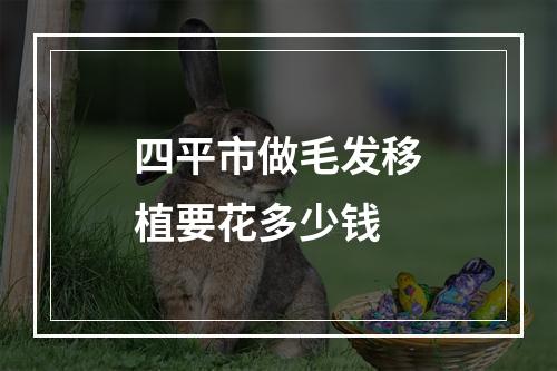 四平市做毛发移植要花多少钱