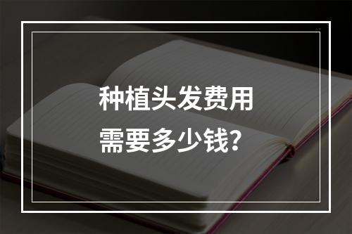 种植头发费用需要多少钱？