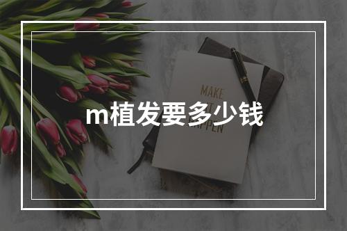 m植发要多少钱