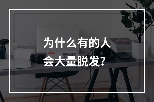 为什么有的人会大量脱发？