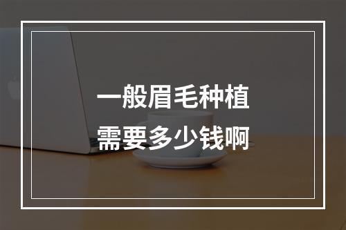 一般眉毛种植需要多少钱啊