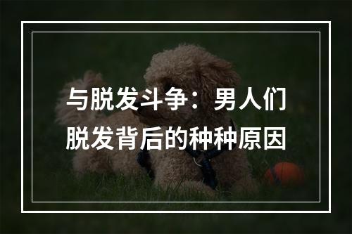 与脱发斗争：男人们脱发背后的种种原因