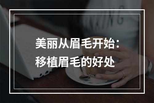 美丽从眉毛开始：移植眉毛的好处