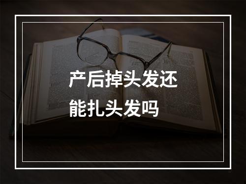 产后掉头发还能扎头发吗