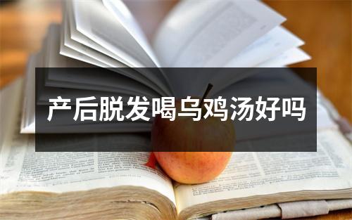 产后脱发喝乌鸡汤好吗