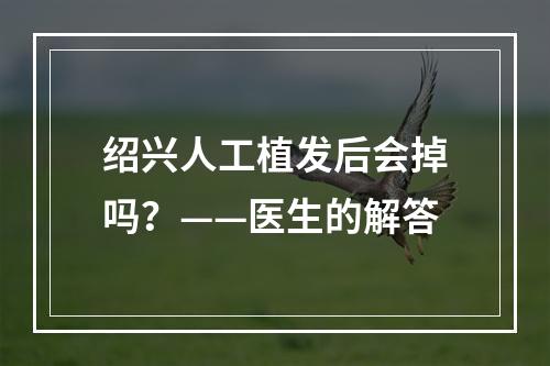 绍兴人工植发后会掉吗？——医生的解答