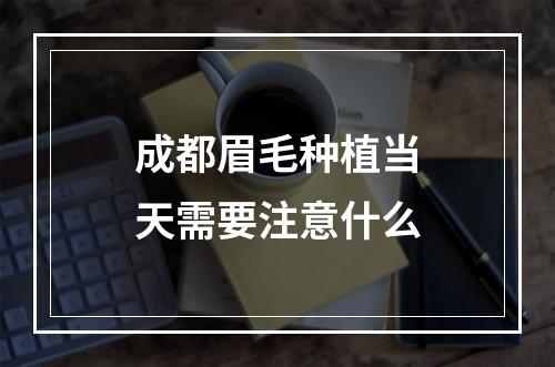 成都眉毛种植当天需要注意什么