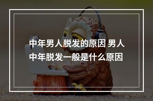 中年男人脱发的原因 男人中年脱发一般是什么原因