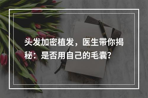 头发加密植发，医生带你揭秘：是否用自己的毛囊？