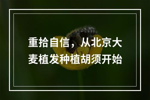 重拾自信，从北京大麦植发种植胡须开始