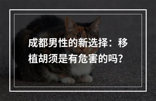 成都男性的新选择：移植胡须是有危害的吗？