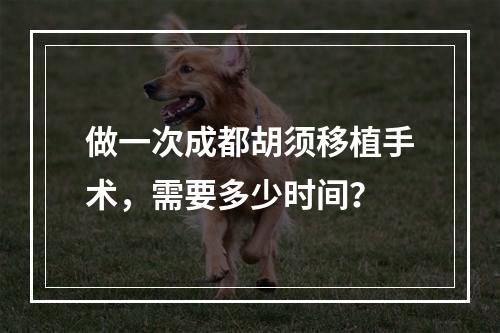 做一次成都胡须移植手术，需要多少时间？