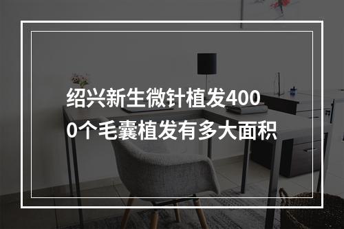 绍兴新生微针植发4000个毛囊植发有多大面积