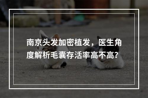 南京头发加密植发，医生角度解析毛囊存活率高不高？