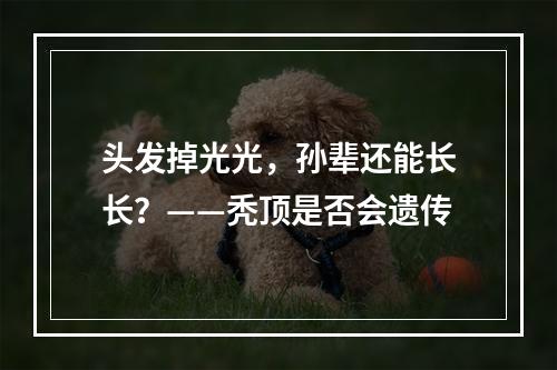 头发掉光光，孙辈还能长长？——秃顶是否会遗传