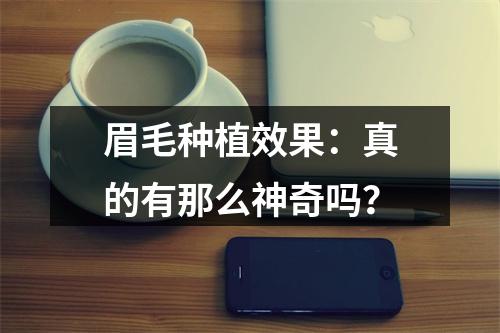 眉毛种植效果：真的有那么神奇吗？