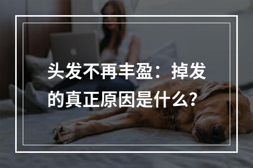 头发不再丰盈：掉发的真正原因是什么？