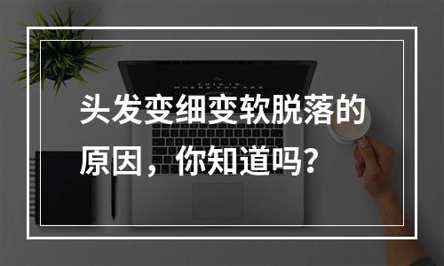 头发变细变软脱落的原因，你知道吗？